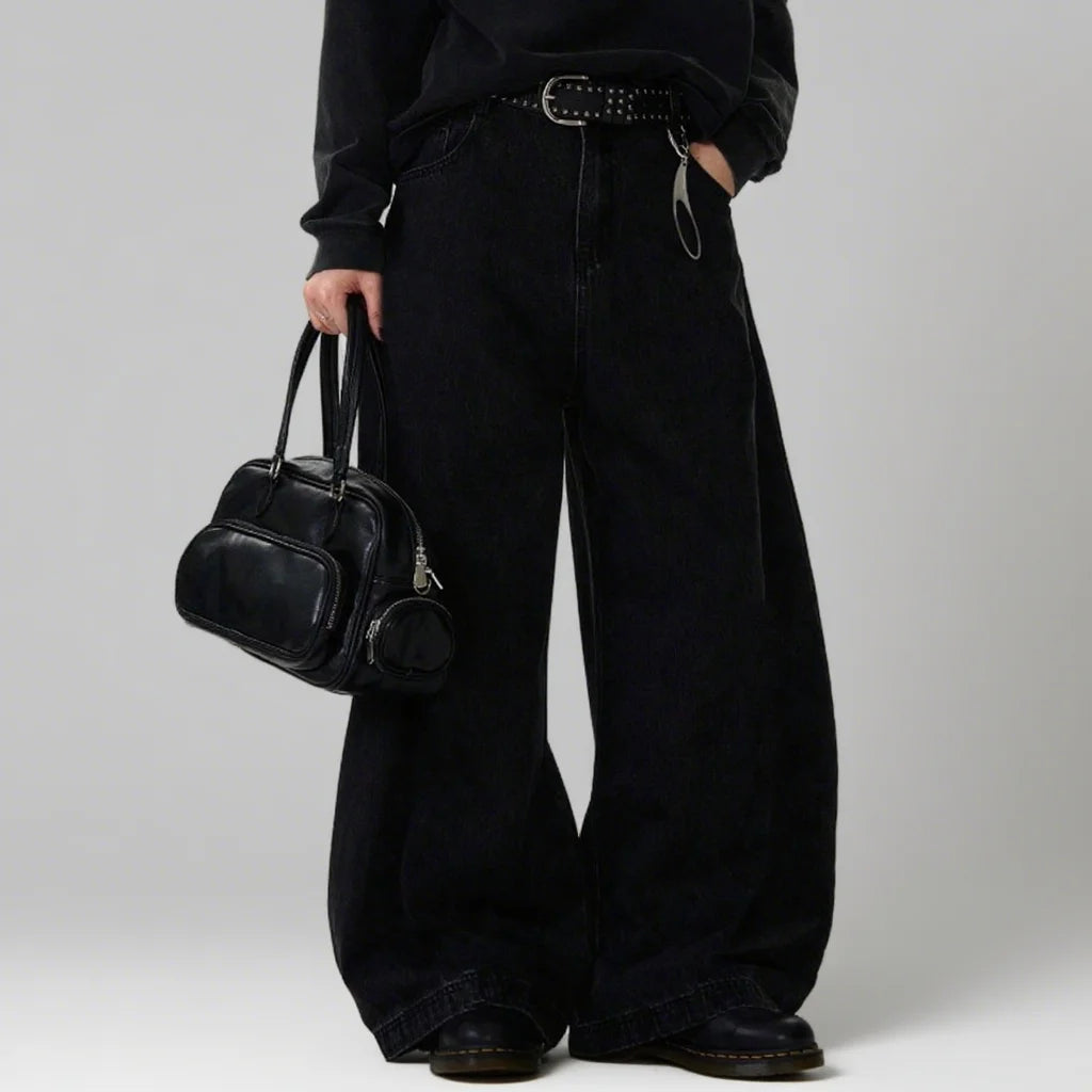 Men's Wide Leg Denim Jeans for Casual Everyday Wear