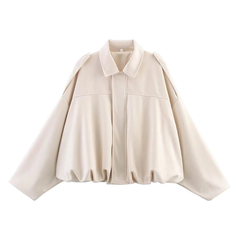 Women's Long-Sleeve Zip-Front Bomber Jacket