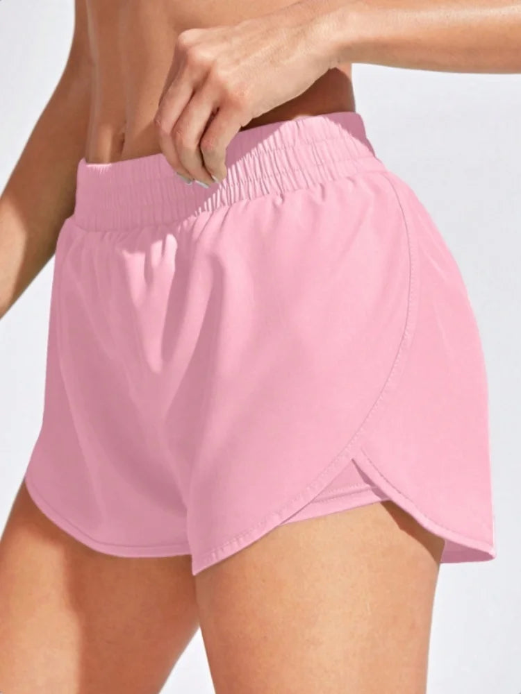Women's Curved-Hem Workout Shorts