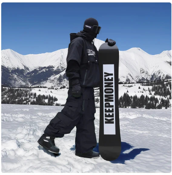 Hooded Ski Jacket and Pants Clothing Set with Style Options