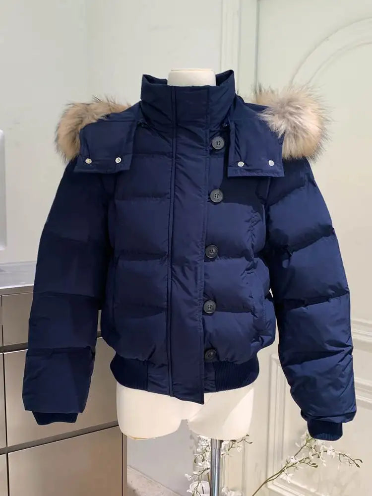 Women's Quilted Hooded Cropped Jacket for Layered Outfits