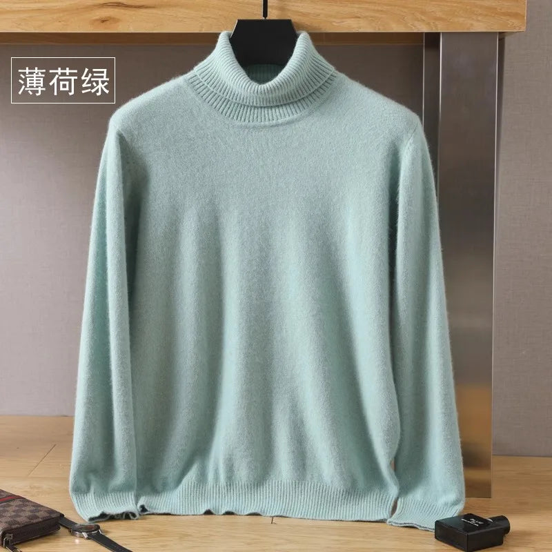 Men's Turtleneck Long Sleeve Knit Sweater