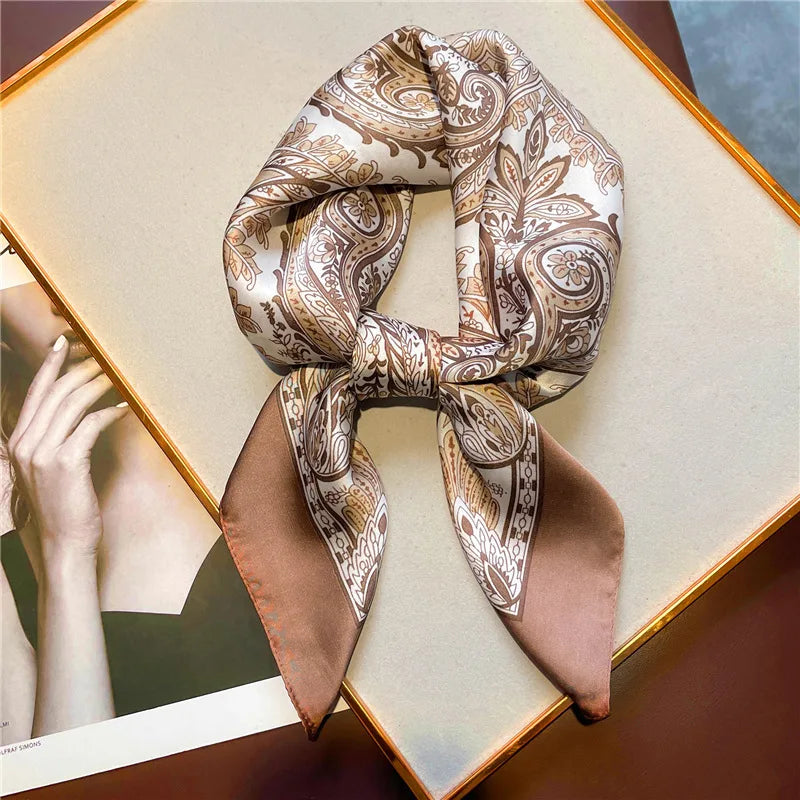 Patterned Square Scarf with Paisley and Houndstooth Style Options