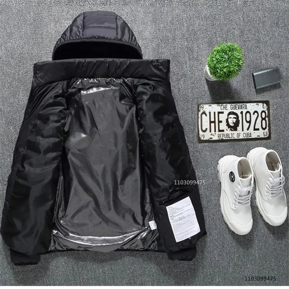 USB Heated Hooded Full Zip Long Sleeve Outdoor Jacket