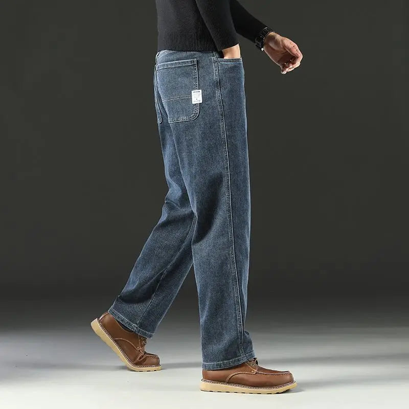 Men's Wide Leg Denim Jeans for Casual Everyday Wear