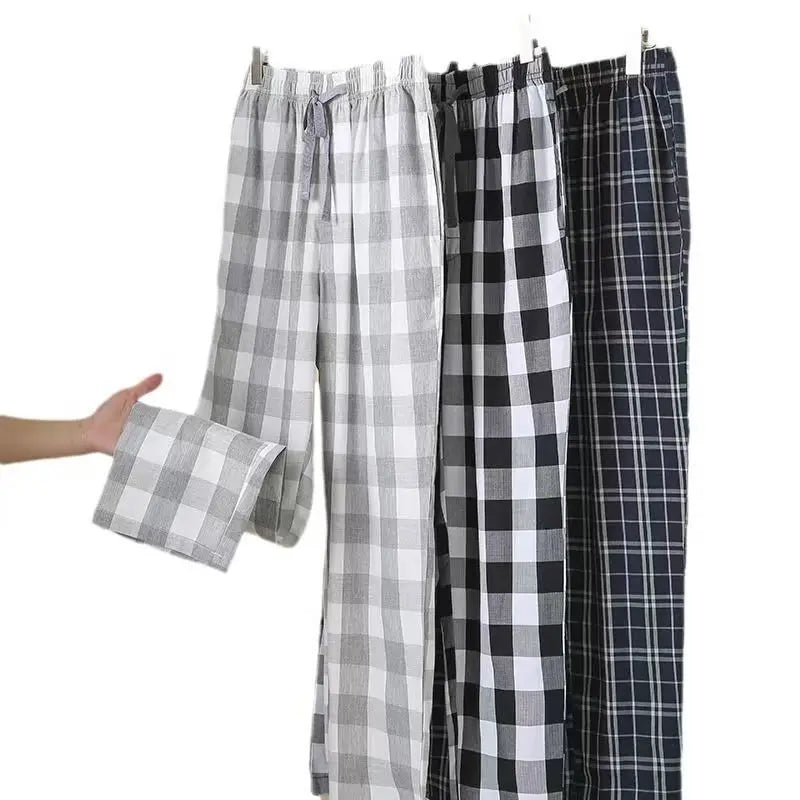 Men's Patterned Elastic Waist Straight Leg Pajama Lounge Pants