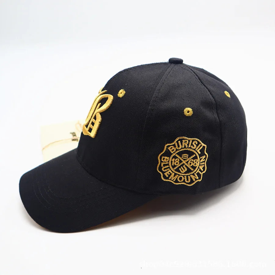 Letter Embroidered Baseball Cap with Decorative Side Motif