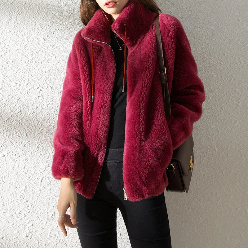 Long Sleeve Casual Front Closure Streetwear Jacket for Layering