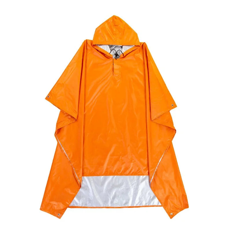 Camouflage Hooded Poncho for Layering over Tops and Dresses