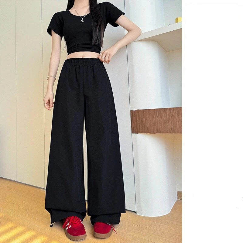 Women's High Waist Wide Leg Pants for Dance and Casual Activewear