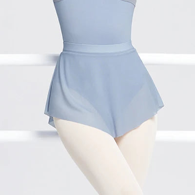 Women's Short Ballet Skirt with Side Split and Mesh Fabric Design