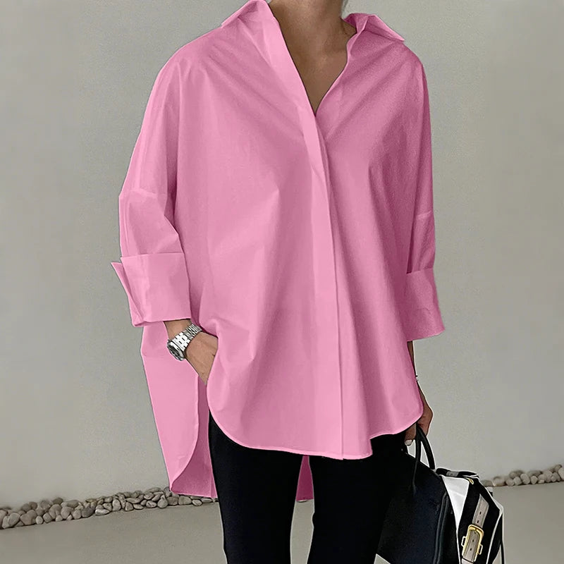 Women's Collared Long Sleeve Shirt
