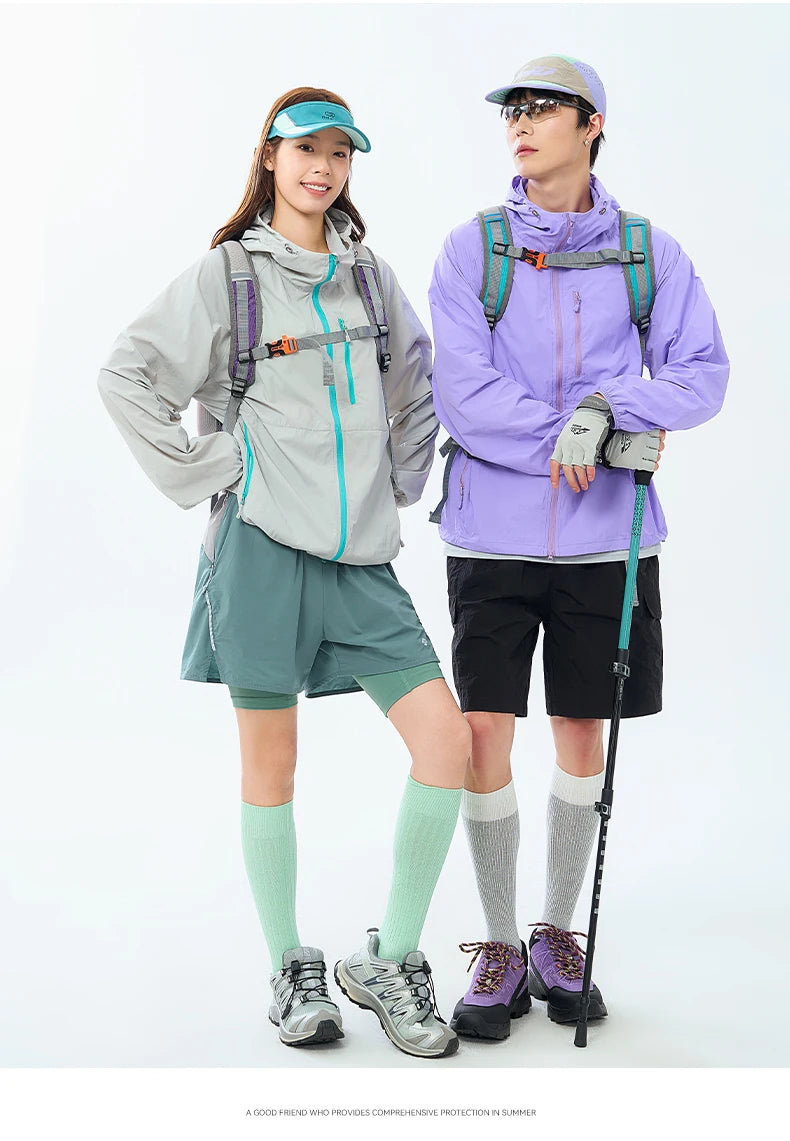 Lightweight Hooded Hiking Windbreaker Jacket for Trail Wear