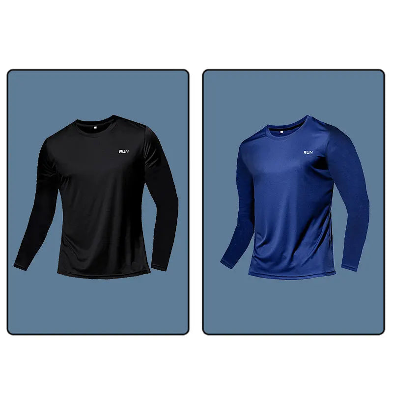 Men's Raglan Long Sleeve Crew Neck T-shirt For Workout Outfits