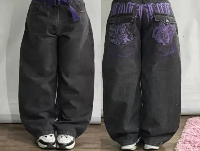 Women's Cargo Wide Leg Pocket Denim Jeans For Everyday Outfits