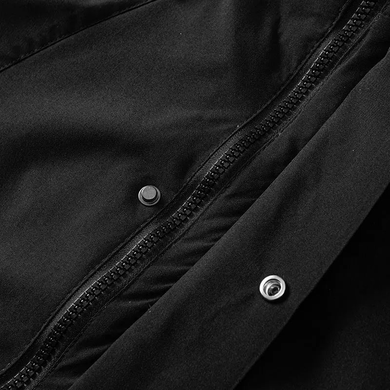 Hooded Long Sleeve Full Zip Outdoor Hiking Jacket with Pockets