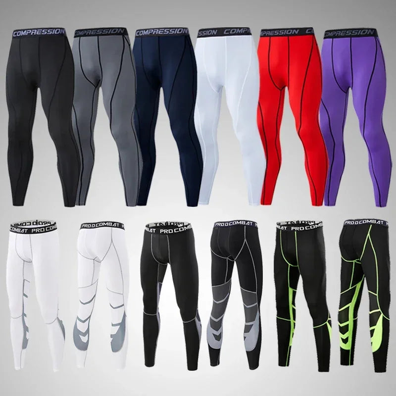 Men's Fitted Training Leggings for Gym and Running