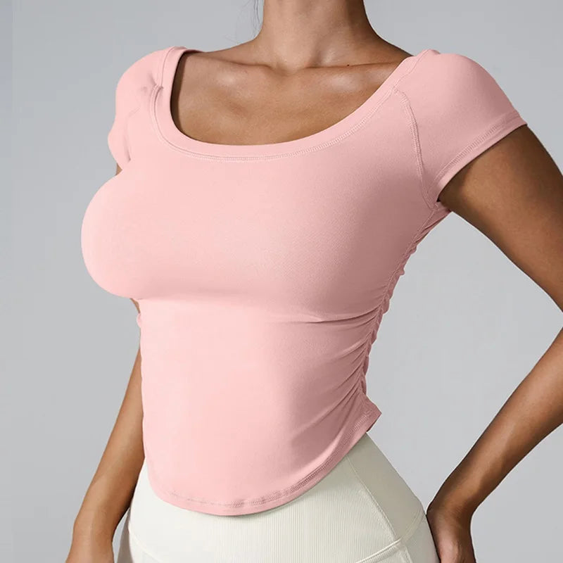 Women's Scoop-Neck Long-Sleeve Workout Top