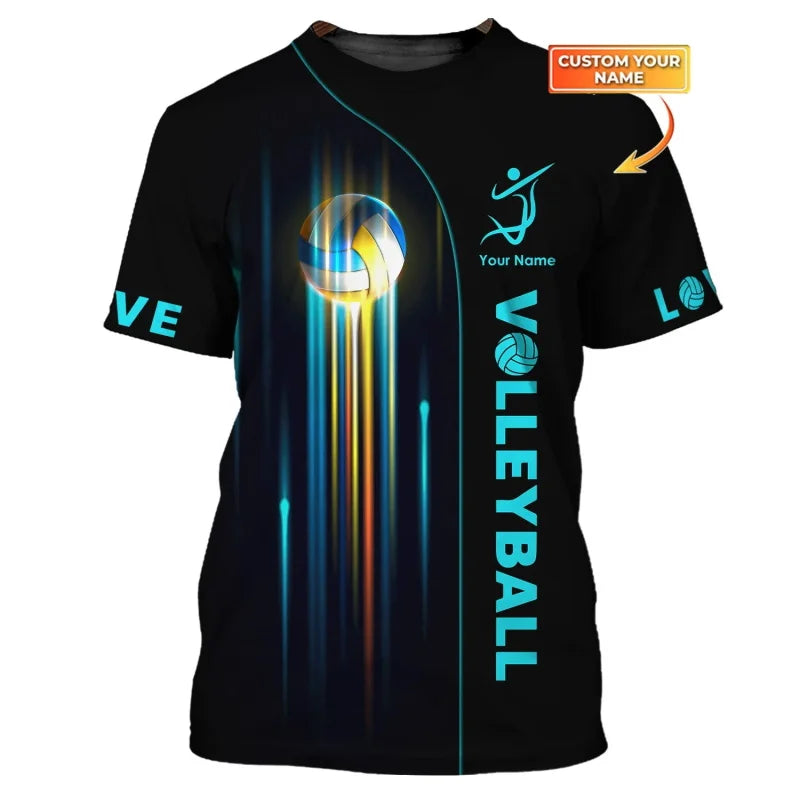 Volleyball Graphic Short Sleeve T-shirt For Sports Outfits