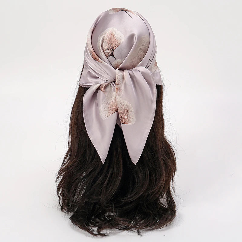 Printed Square Neck Scarf with Decorative Border Designs