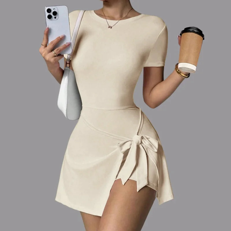 Women's Wrap-Skirt Sleeveless Tennis Dress