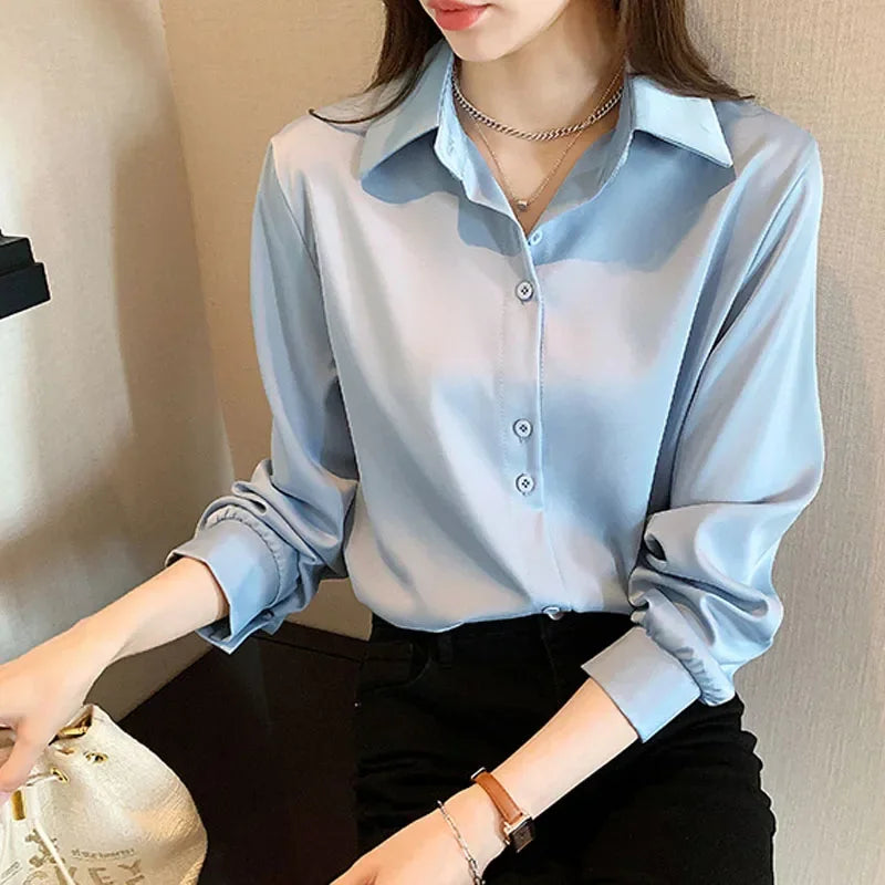 Women's Long Sleeve Button Front Shirt