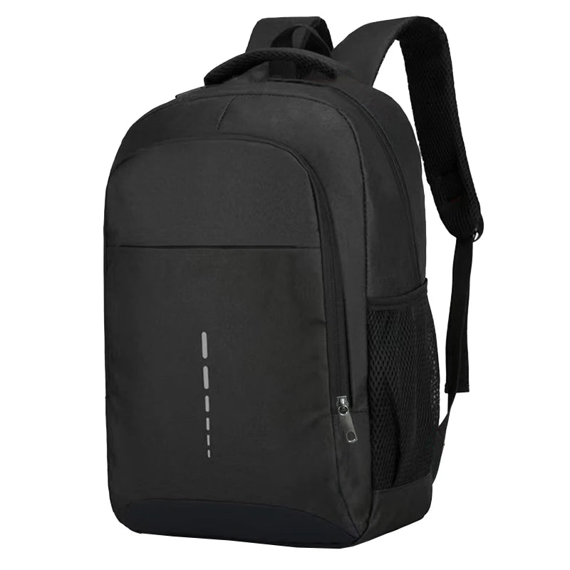 Plain Commuter Backpack with Front Zipper Pockets and Top Carry Handle