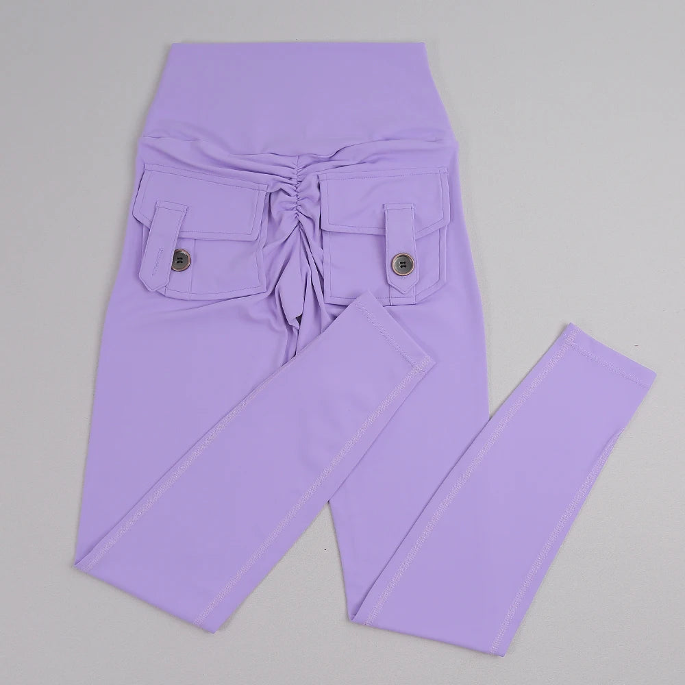 Women's Back Pocket Full Length Leggings For Workout Outfits