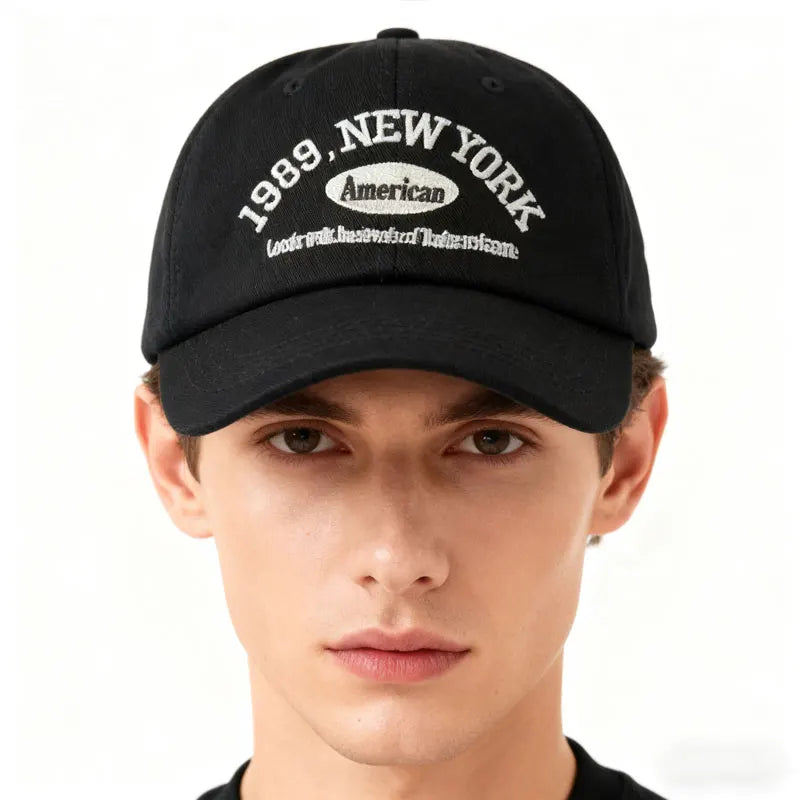 Letter Embroidered Baseball Cap with Curved Brim Styling