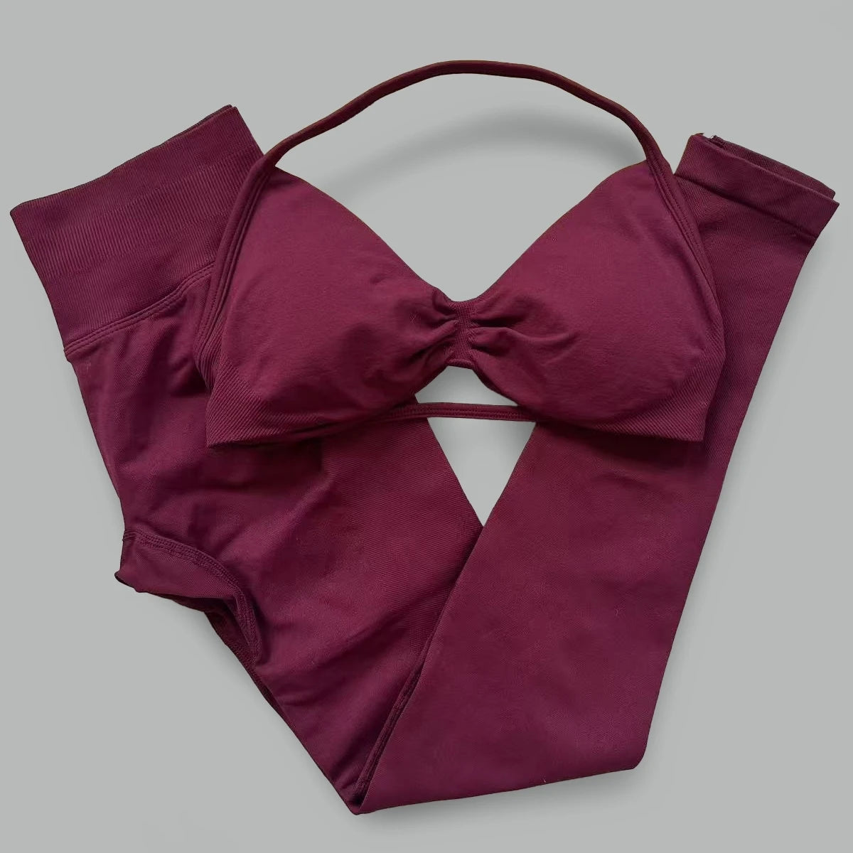 Women's Halter Bra And Leggings Yoga Set For Workout Outfits