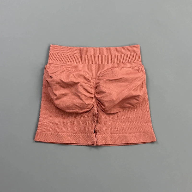 Women's High Waist Nylon Blend Scrunch Shorts for Gym Training