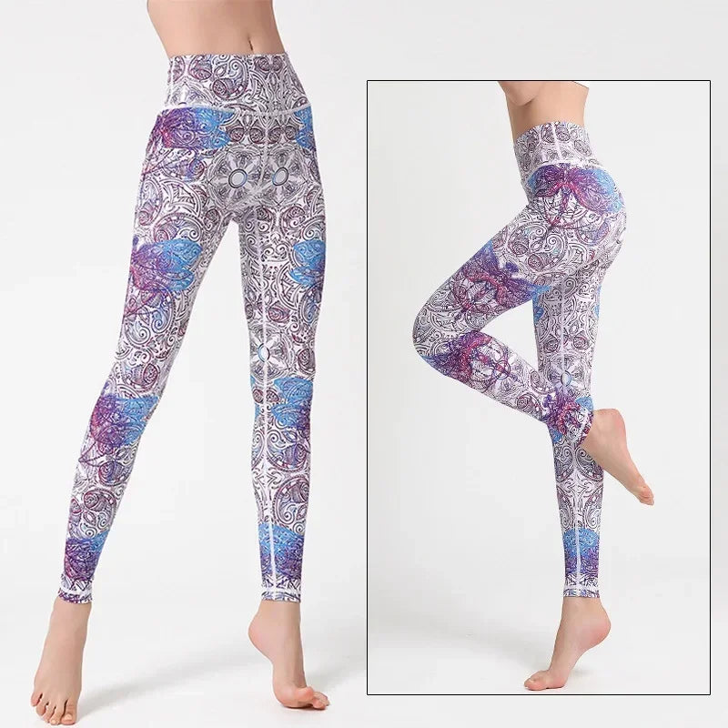 Women's Printed High-Waist Workout Leggings