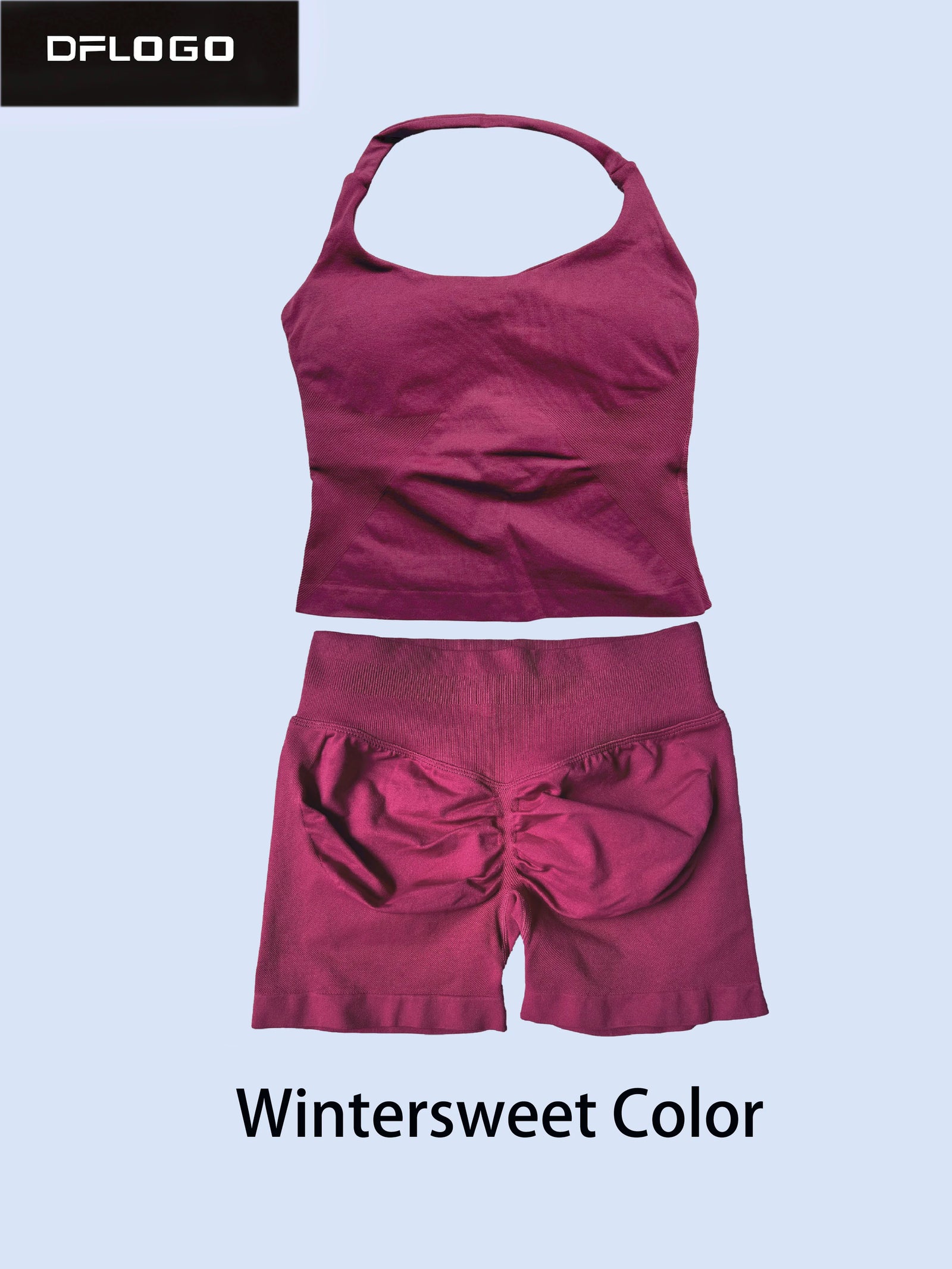 Women's Halter Tank And Shorts Yoga Set For Workout Outfits