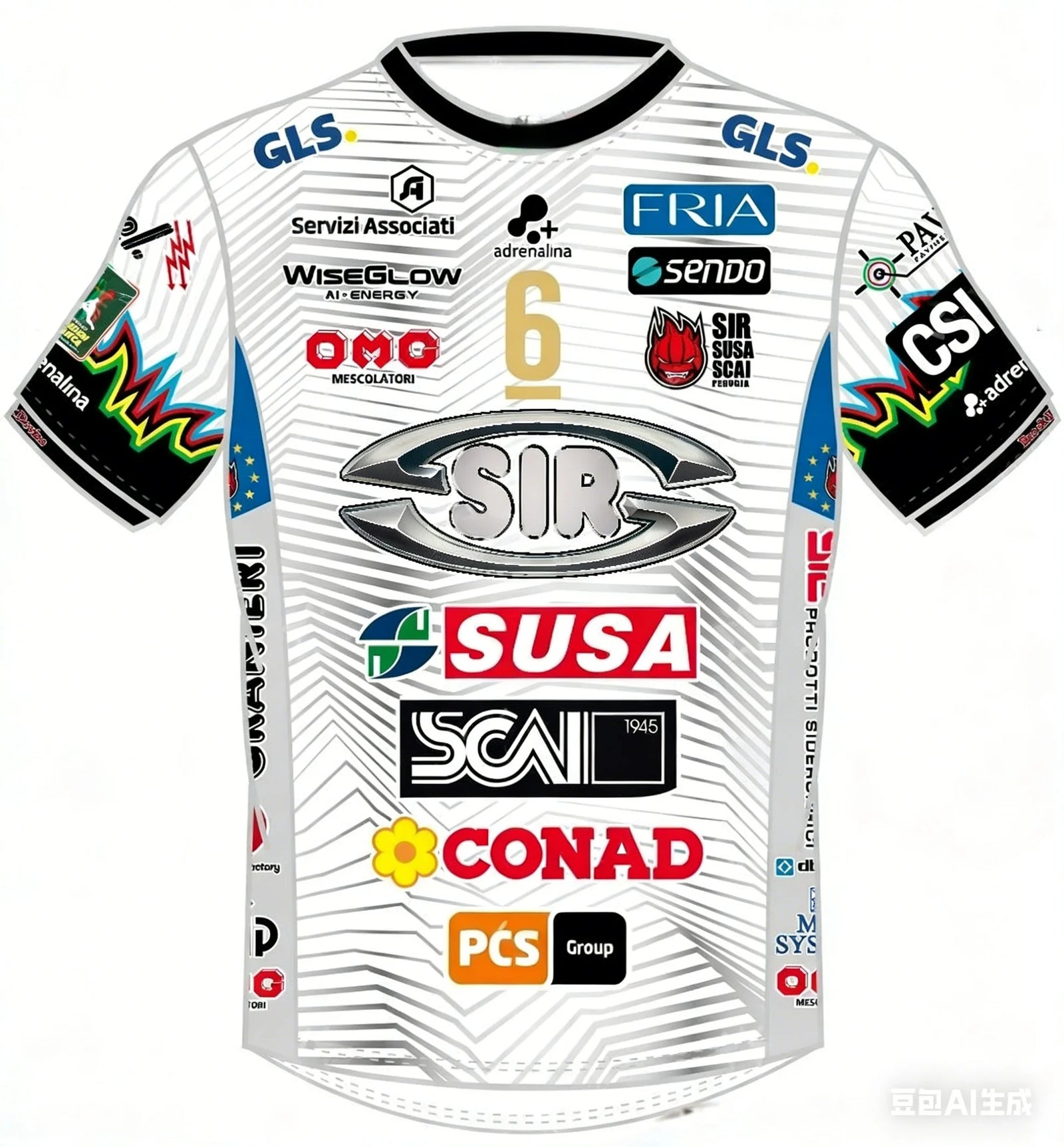 Perugia Number Fourteen Volleyball Short Sleeve Jersey For Sports Outfits