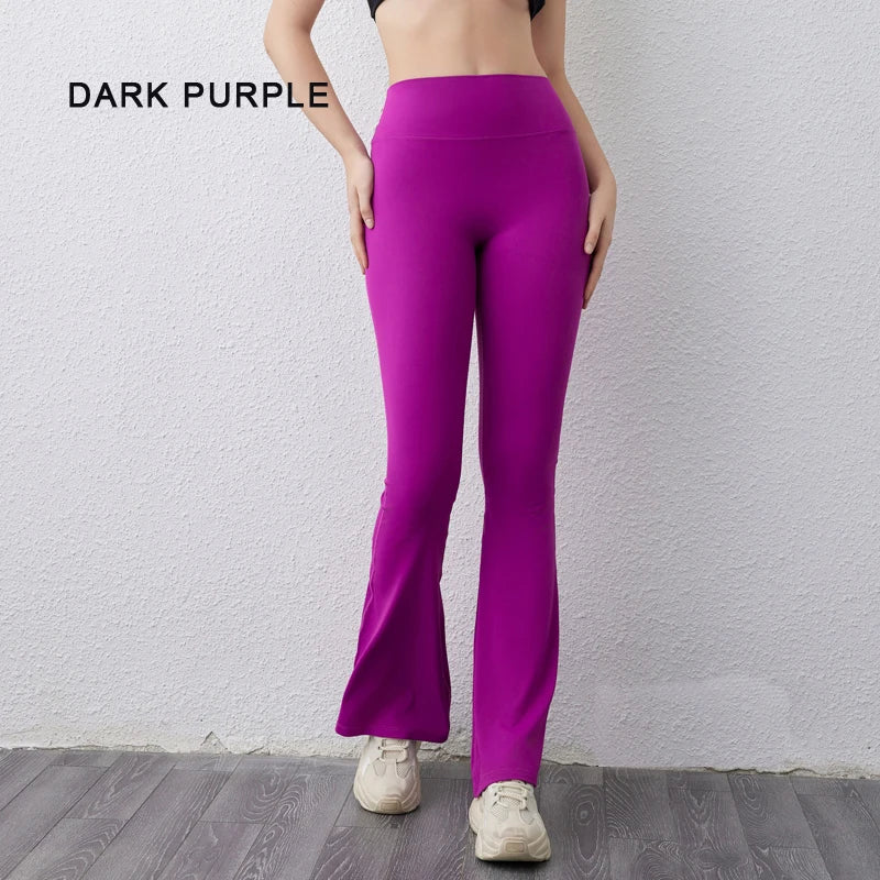 Women's Scrunch V Back Flared Leggings For Workout Outfits