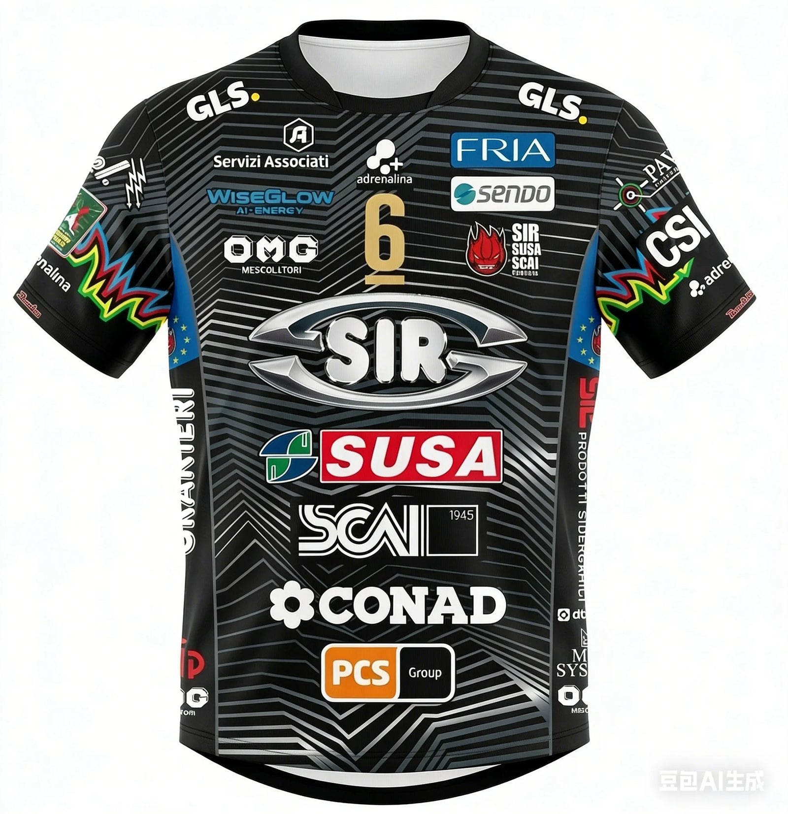 Perugia Number Fourteen Volleyball Short Sleeve Jersey For Sports Outfits