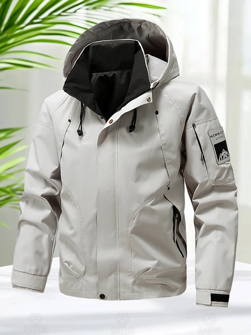 Hooded Zip-Front Softshell Jacket