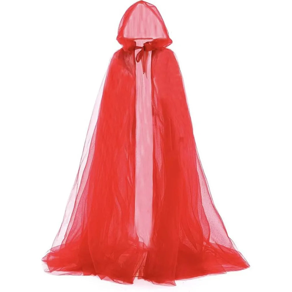 Sheer Long Oversized Hood Cape for Layering over Outfits