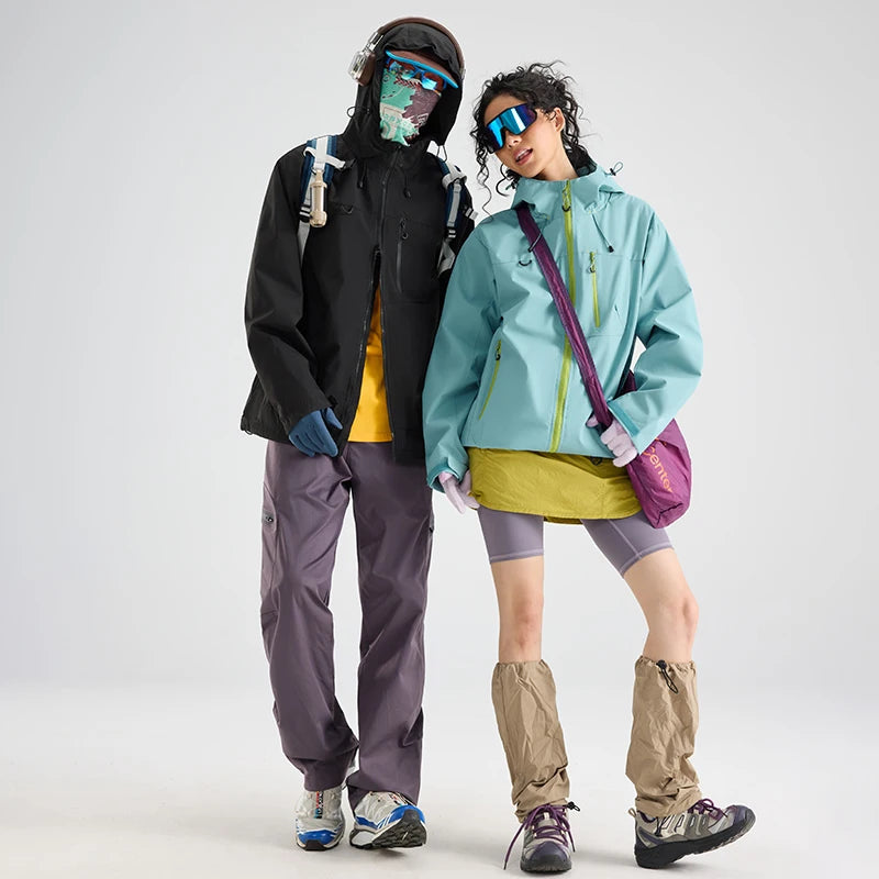 Men's Colour Block Hooded Zip Front Jacket