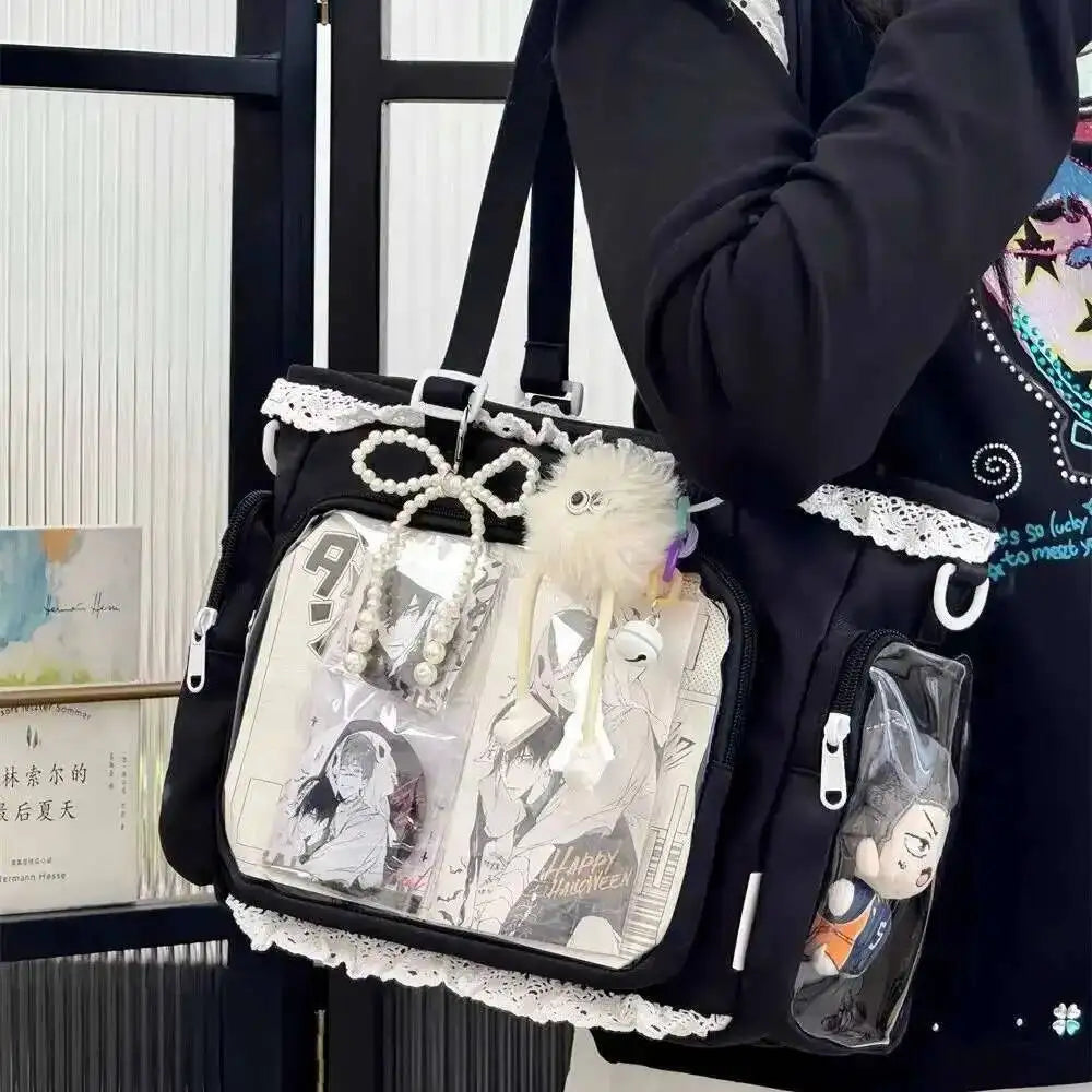 Decorative Display Tote Bag with Transparent Front Pocket