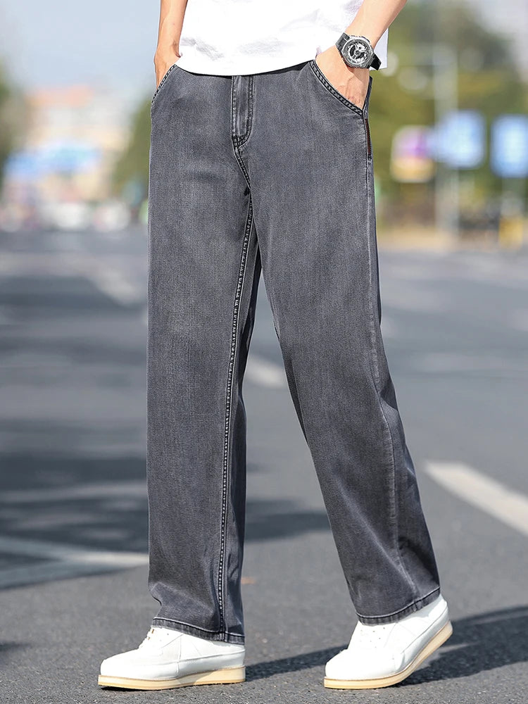 Men's Wide Leg Denim Jeans for Casual Everyday Wear