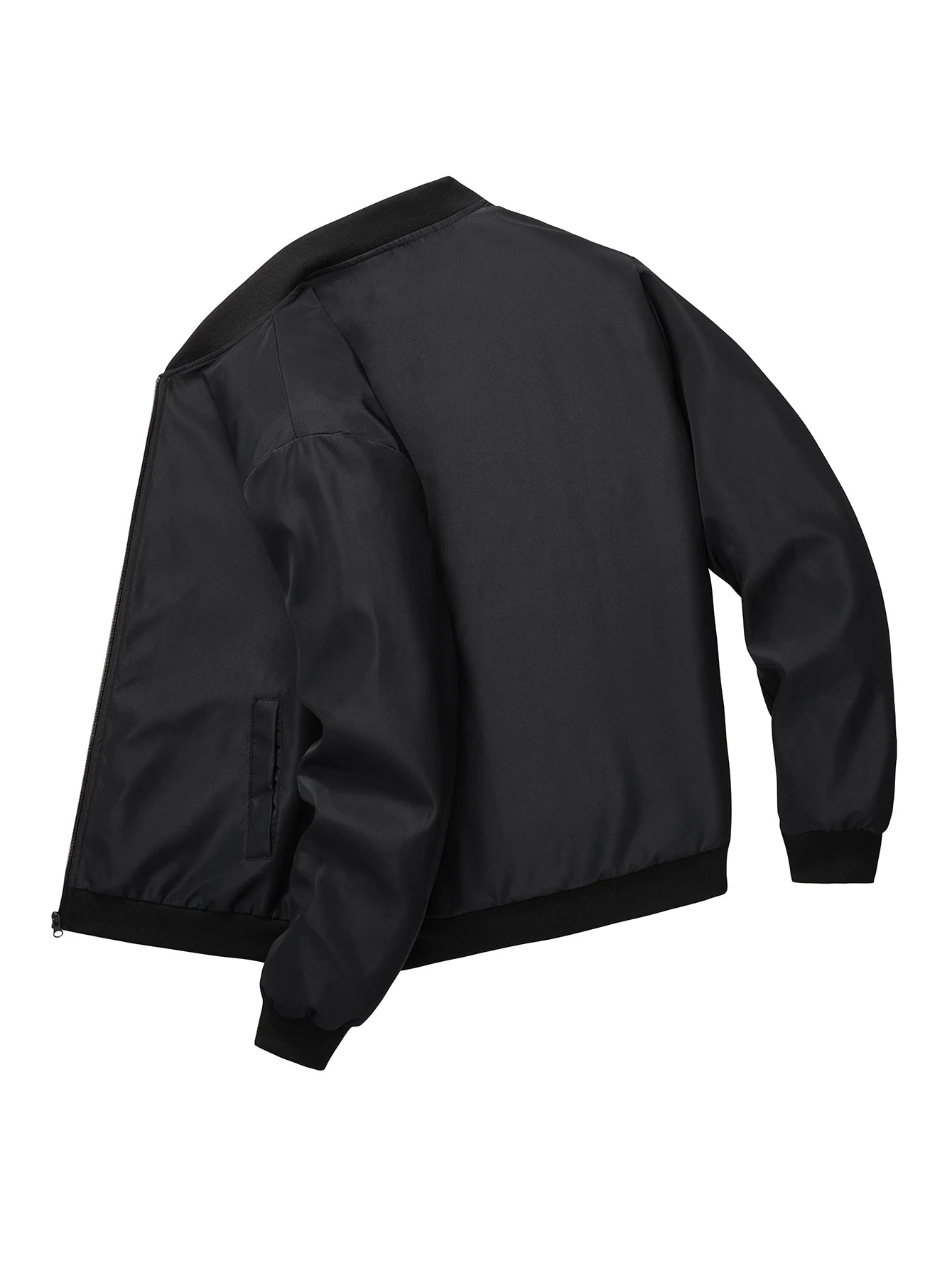 Men's Short Baseball-Collar Zip-Front Jacket
