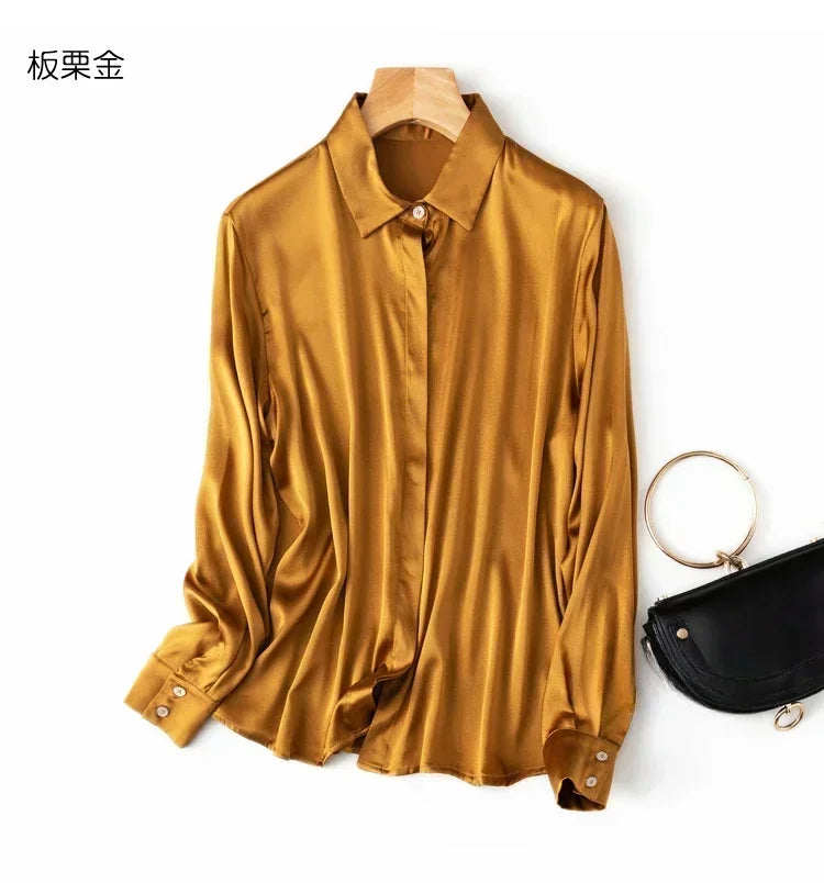 Women's Collared Long Sleeve Shirt