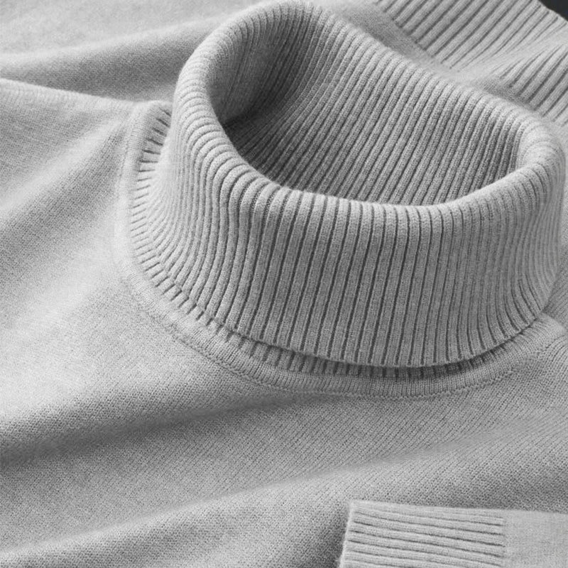 Men's Mock Neck Long Sleeve Knit Sweater