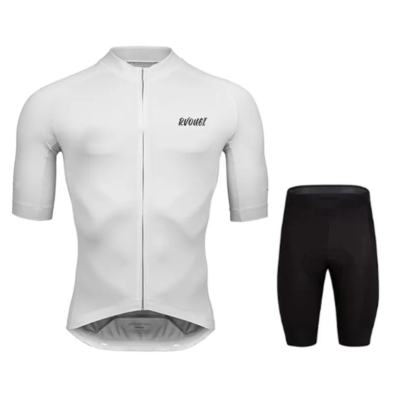Men's Short Sleeve Cycling Jersey Set with Polyester and Spandex Bottoms