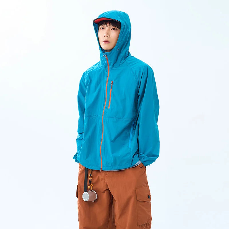 Lightweight Hooded Hiking Windbreaker Jacket for Trail Wear