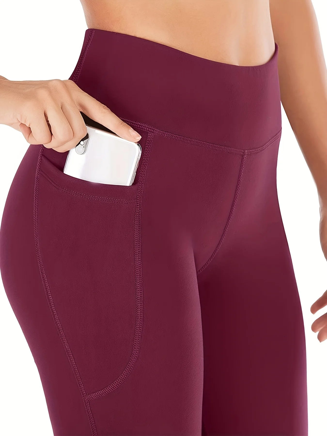 Women's Side Pocket Flared Leggings For Workout Outfits