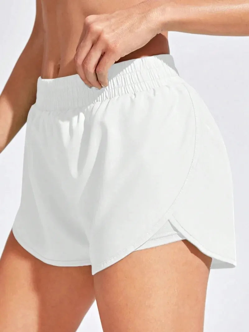 Women's Curved-Hem Workout Shorts