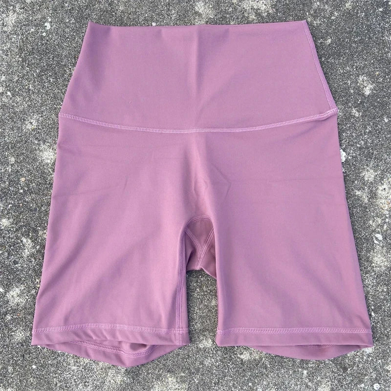 Women's High Waist Nylon Blend Biker Shorts for Yoga and Training