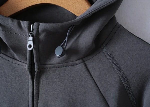 Autumn Simple Three Dimensional Cutting Zipper Cardigan Full Sleeve Sweater Women Sweatshirts